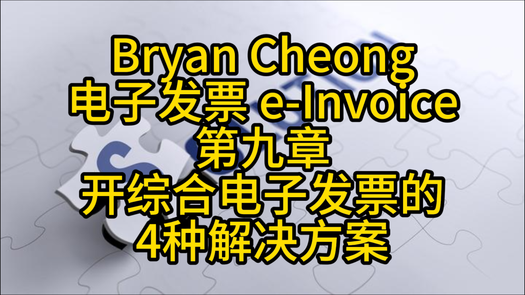电子发票 e-Invoice第九章-开综合电子发票Consolidated e-Invoice的4种解决方案