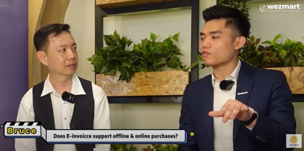 Does E-invoice support offline & online purchases