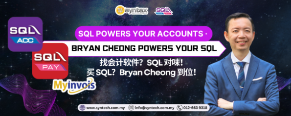 Buy SQL Accounting and SQL Payroll with Bryan Cheong at Syntax Technologies