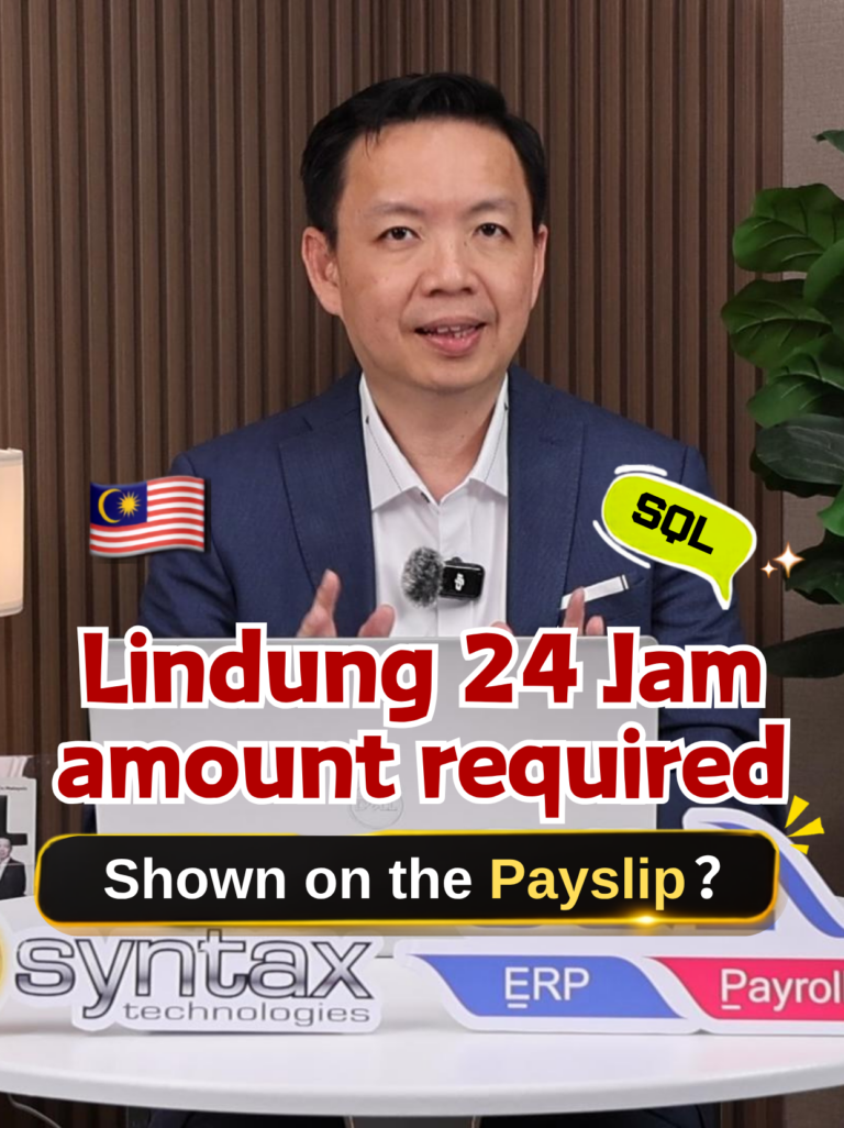 Lindung 24 Jam on Payslips: How to Check It in SQL Payroll